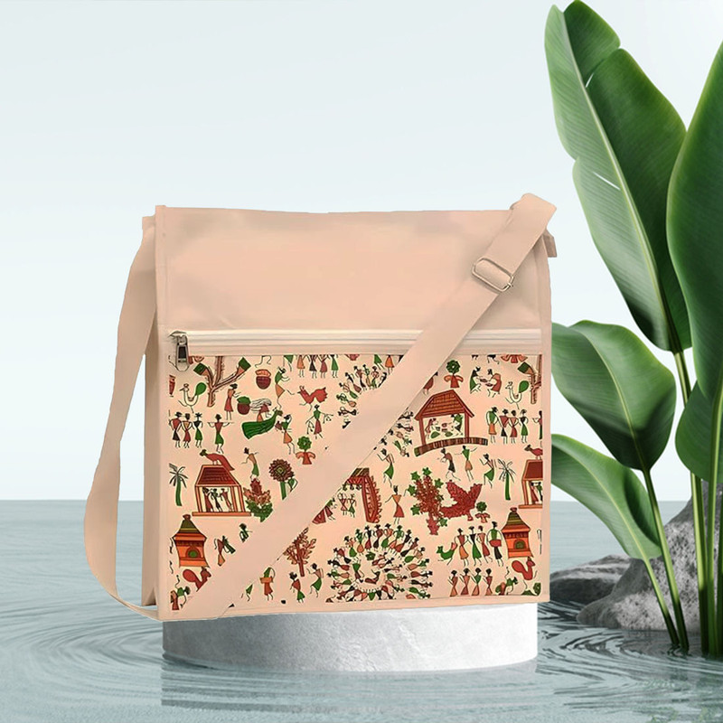 PrintingZone Chic Women’s College Bag with Spacious Interior Messenger Bag(Multicolor, 9 inch)