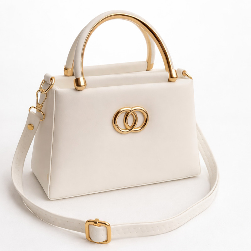 ShifaDecor Women White Messenger Bag