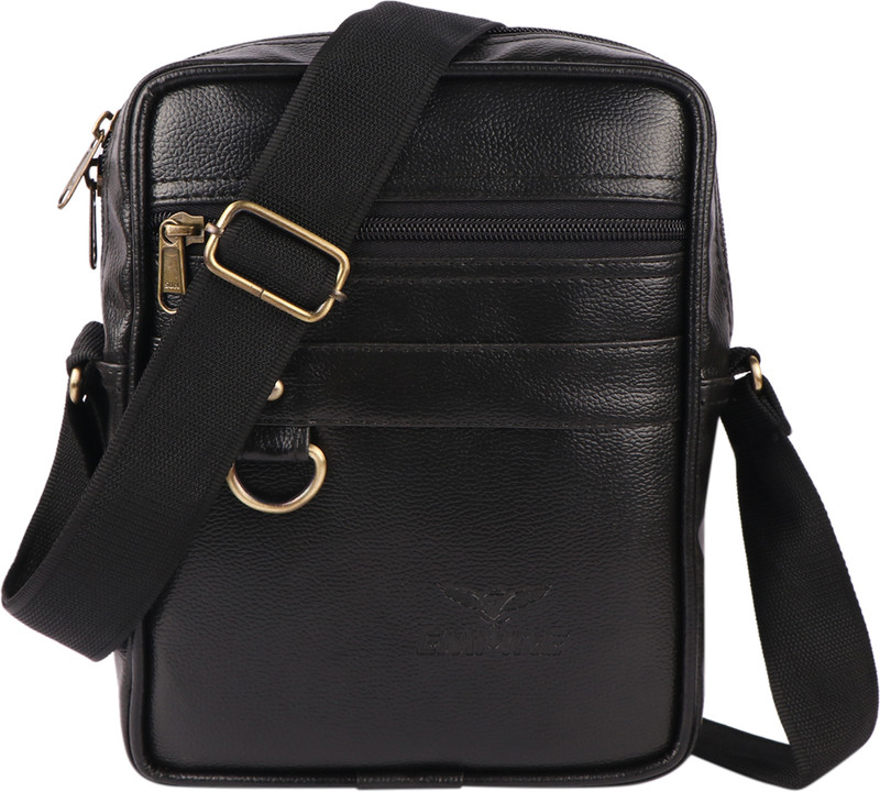 EMPIRE Black Sling Bag Mini Cube Sling Bag for Men Cross body Mobile Side Bags Travel Chest Bags