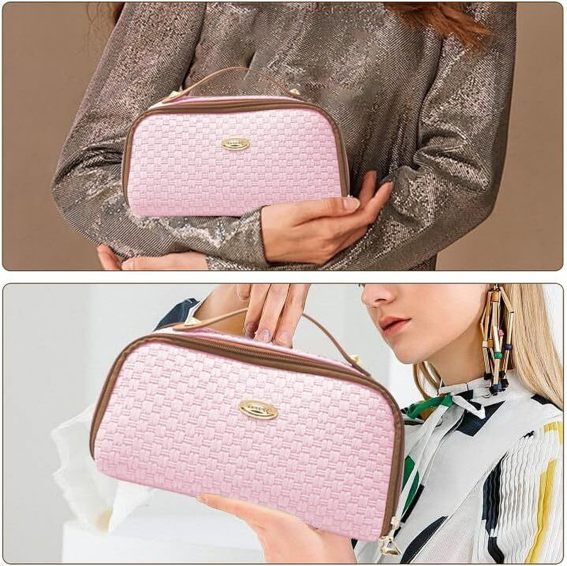 Denzo Travel Cosmetic Bag, Large Capacity Women's Cosmetic Bag,Waterproof Portable Bag Pouch