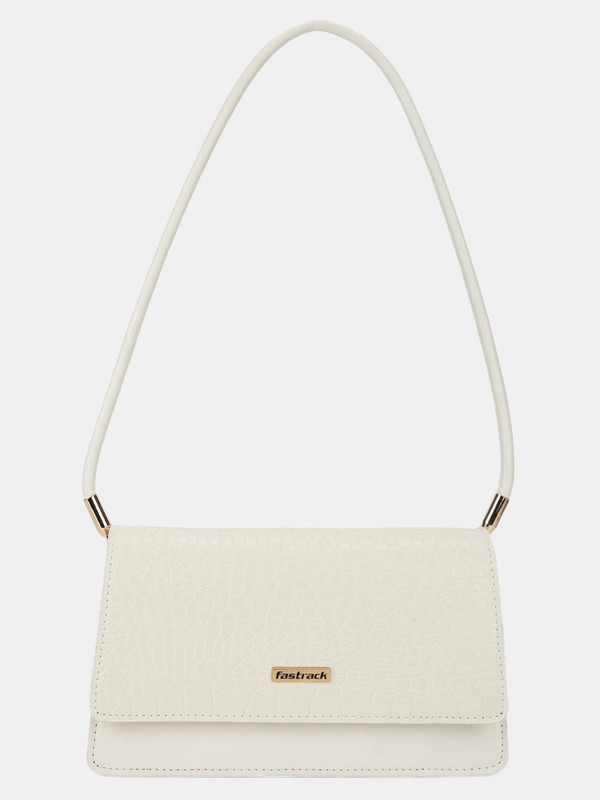 Fastrack White Shoulder Bag Textured