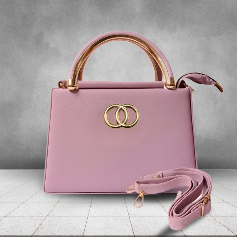 ZOKER Pink Sling Bag Stylish Boxy PU Sling Bag for Women