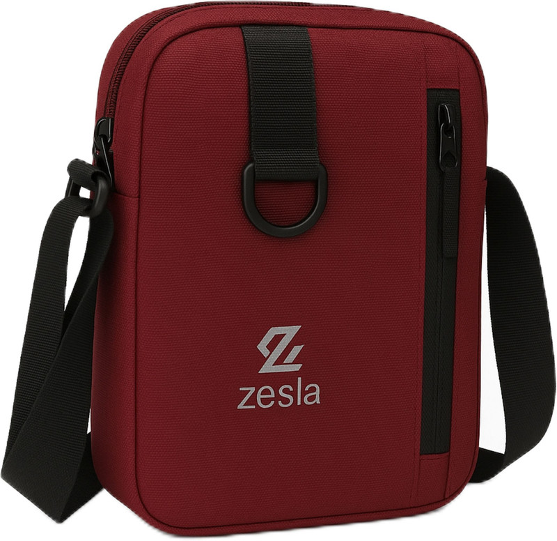 zesla Maroon Sling Bag Small Crossbody