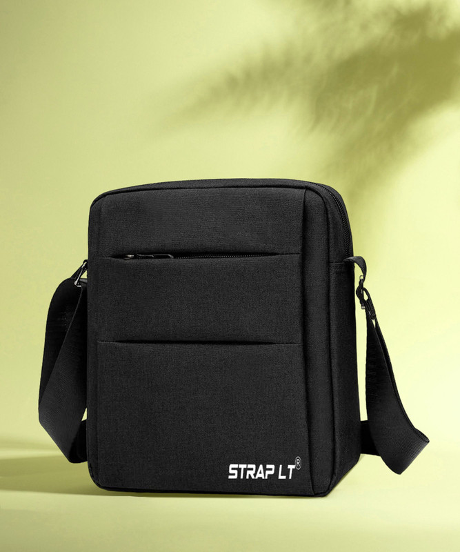 Straplt Black Sling Bag Cross Body Messenger Shoulder Sling Bag for Men & Women Messenger Bag