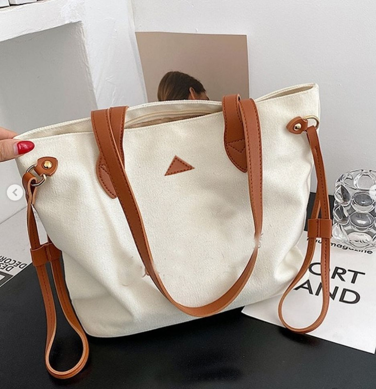 LIZIQI White Tote Handbag for women Tote bag canvas tote bags for women college bags