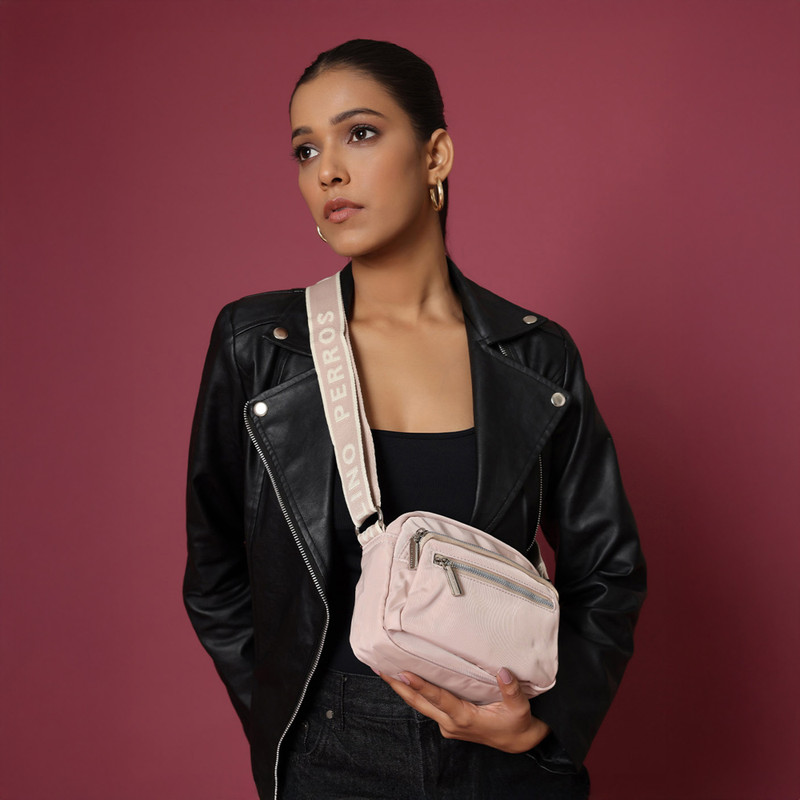 LINO PERROS Pink Sling Bag Women's Peach Crossbody Bag