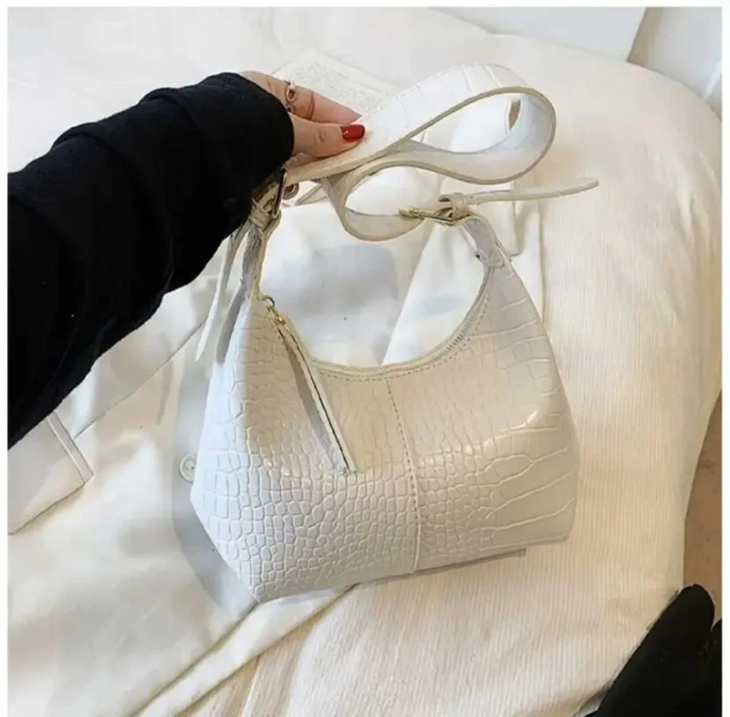 Hooly White Sling Bag croko-siling-white
