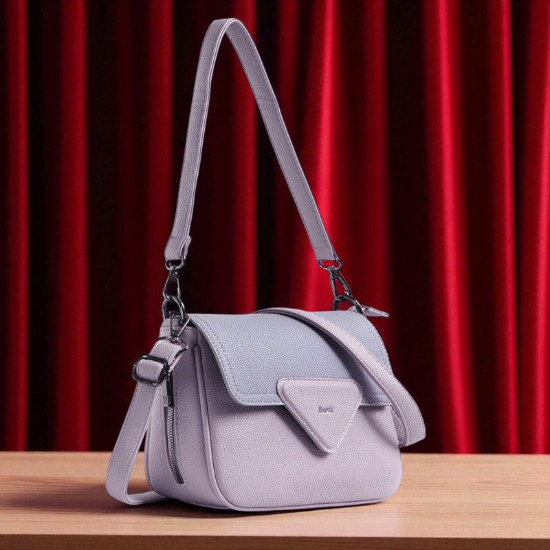 Exotic Premium Purple Sling Bag Unique Shape Texture Design Flap Closure