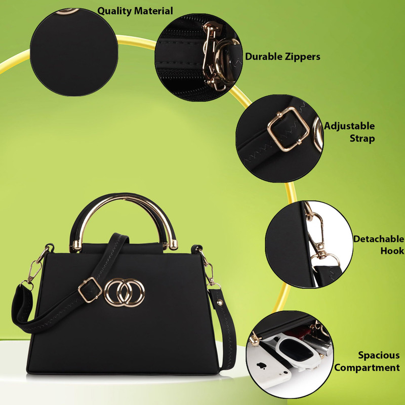 Clovia Fashion Women White, Gold Shoulder Bag