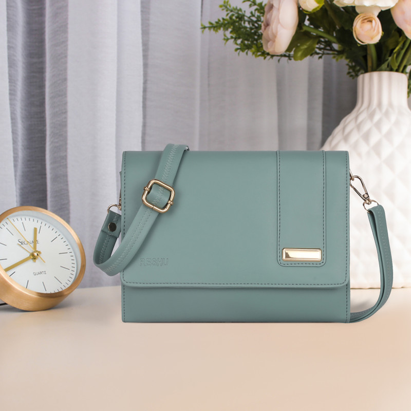 Reshu Grey Sling Bag women's with shoulder strap and 8 pocket