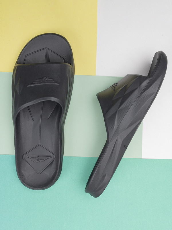 RED TAPE Men Slides(Black , 11)