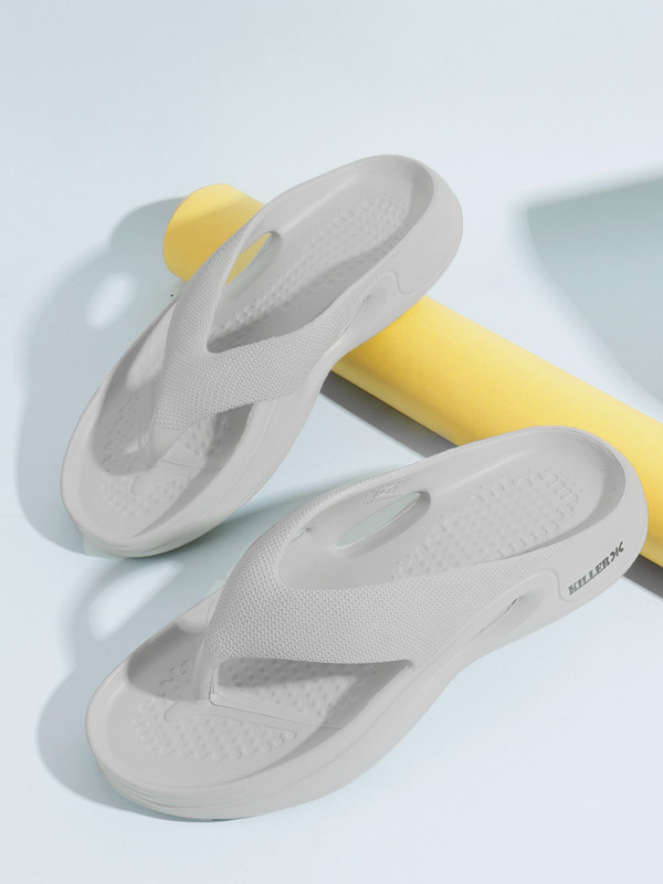 KILLER Men Slippers(Grey , 8)