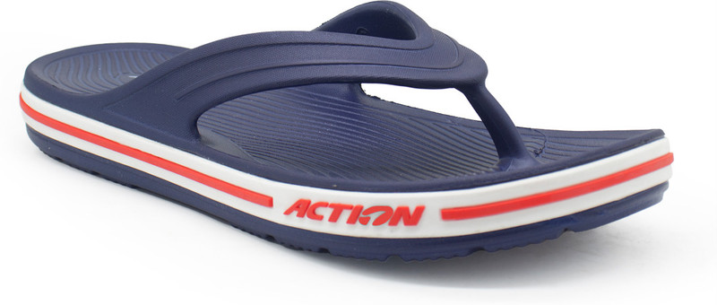 action Men COOL-1002 Trendy Comfortable Lightweight Breathable Casual Slip-On Flip Flops(Navy , 7)