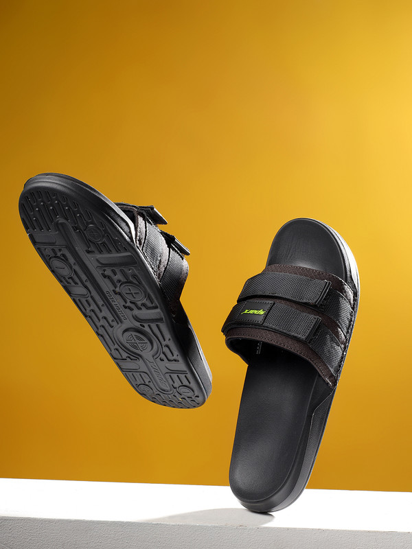 Sparx Men Slides(Grey, Green , 10)