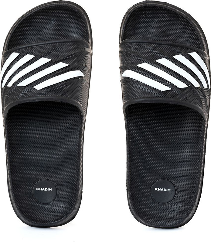 Khadim's Men Slides(Black , 8)
