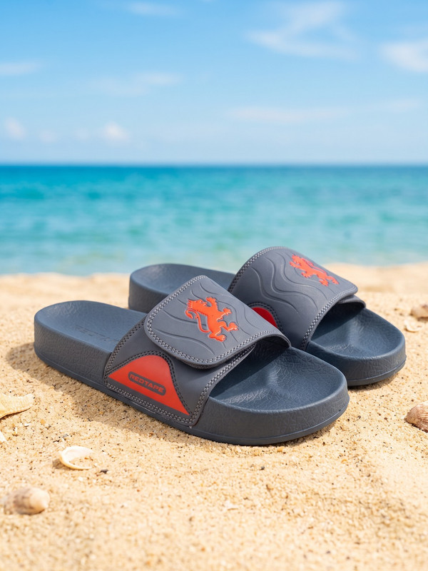 RED TAPE Men Slides(Grey , 11)