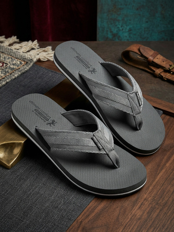 RED TAPE Men Flip Flops(Grey , 11)