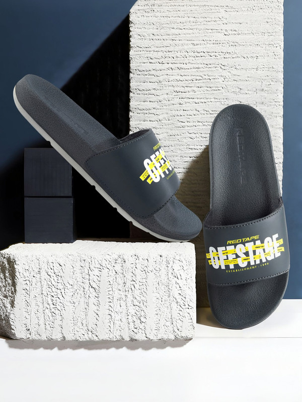 RED TAPE Men Slides(Grey , 8)