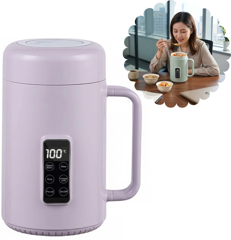 TRIVYOM Electric Cooker Mini Soup Steamer Sturdy Noodles Pot 1L Cooking Pot Kitchen Slow Cooker(1 L)