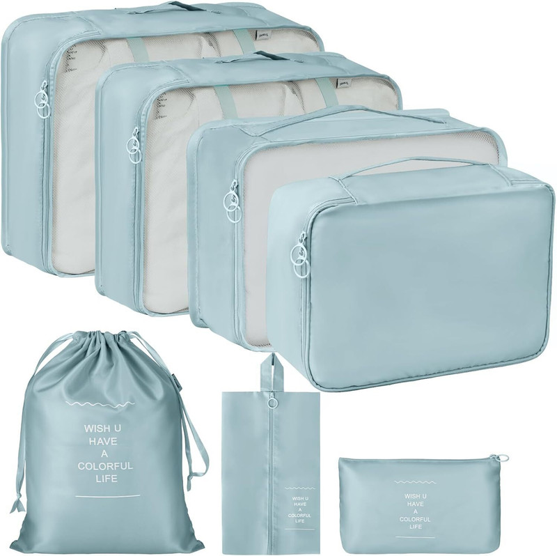Dhvyant Mart 7 Pcs Packing Cubes For Travel Organizer Bags For Luggage, Suitcase Bags Set Small Travel Bag  - Medium(Multicolor)