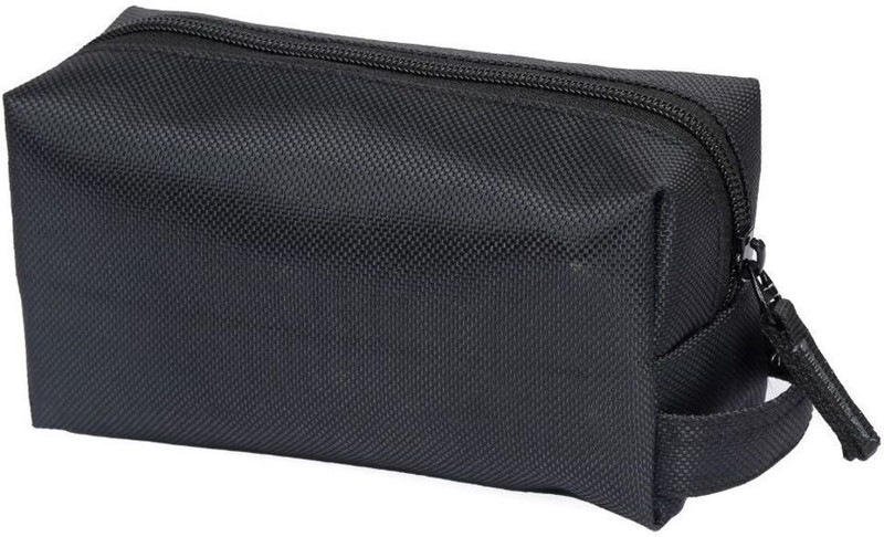 Wet Free Multipurpose Makeup Pouch-Black, Waterproof Cosmetic Storage Bag for Jewellery Small Travel Bag  - 16.51L x 7.62W x 7.62H(Black)
