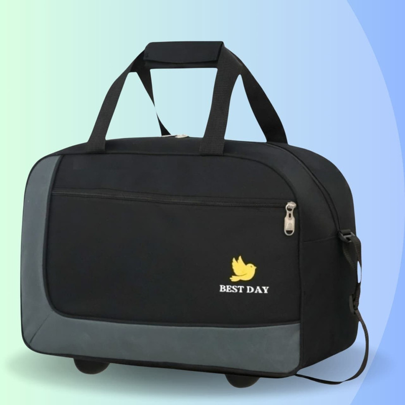 BESTDAY Luggage Travel Bag for Men and Women, Lightweight Foldable Duffle Cabin Size Bag Small Travel Bag  - 20 inch(Black, Grey)
