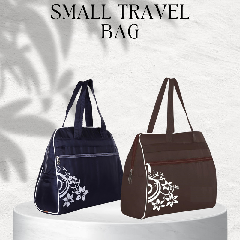 Adamantium Handbag and small travel bag Small Travel Bag(Blue, Brown)