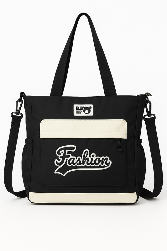Femnis Korean Style Small Travel Tote and Crossbody Bag for Women with Detachable Strap Small Travel Bag  - Medium(Black)
