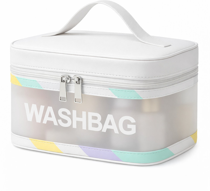 ALLURE Travel Essentials Wash Bag - White Small Travel Bag(White)