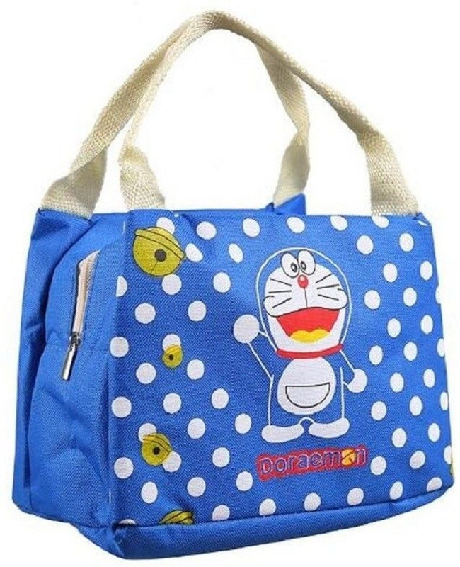 Connectwide Cartoon-Portable-Insulated-Canvas-Lunch-Bag-Thermal-Food-Picnic-Lunch-Bags-Cooler-Lunch-Box-Bag (2) Small Travel Bag  - Standard(Blue)
