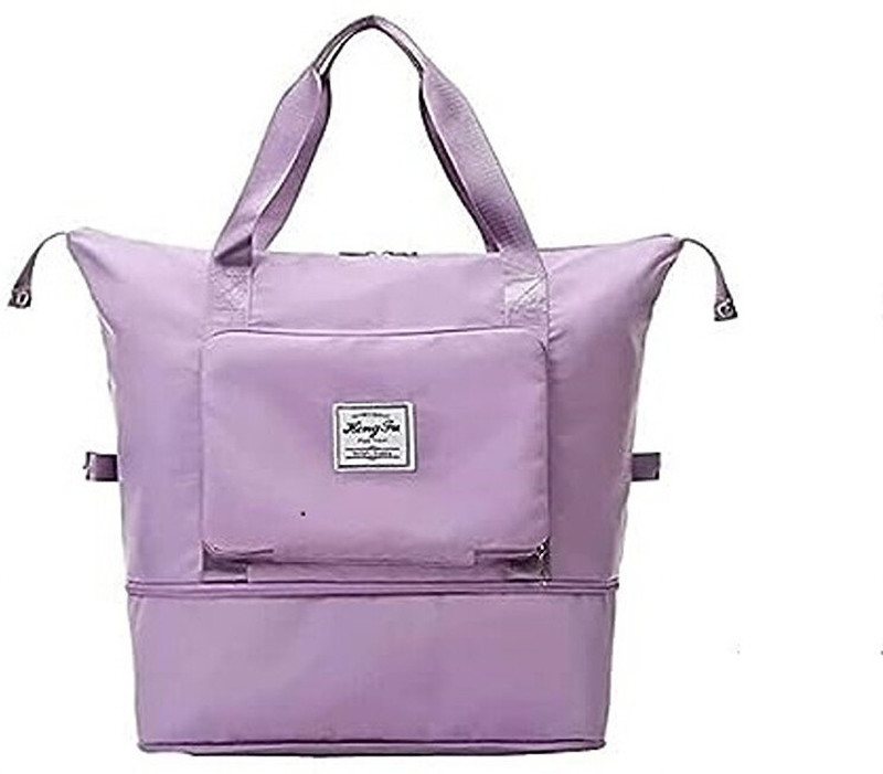 PICKFIT Women's Waterproof Lightweight Portable Folding Travel Duffel Bag_TDB08 Small Travel Bag  - Medium(Purple)