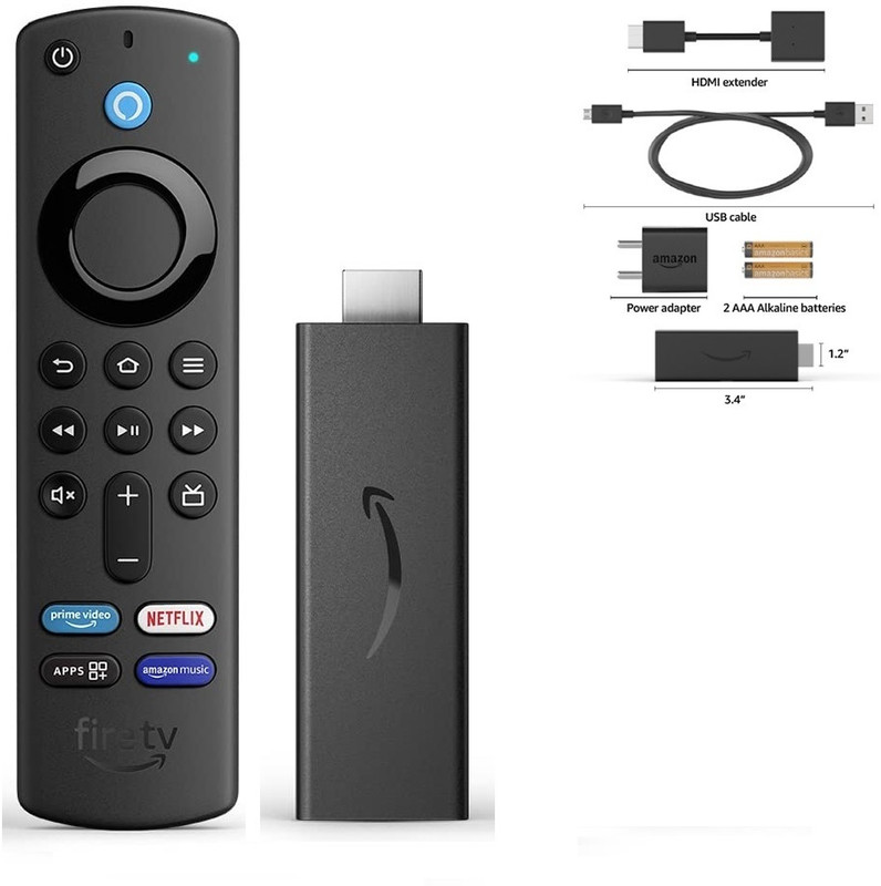 SHAILRON FireTV Stick HD, Alexa Voice Remote , full HD streaming device(Black,, (newest model))