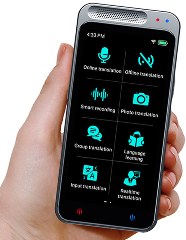 Qiwa AI Language Translator Device (Wifi/ Offline) Z6(Gray)