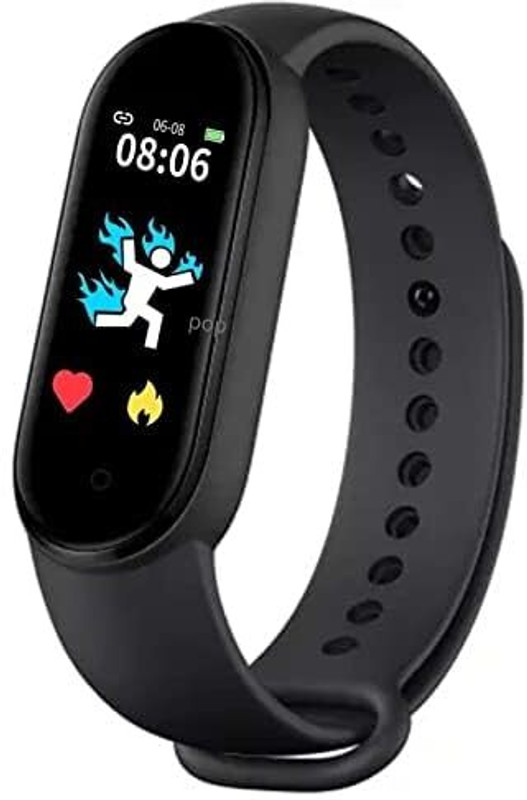 Lipzie Fitness Band with Heart Rate Monitor, Activity Tracker, Step Counter(Multicolor Strap, Size : free)