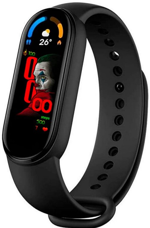 Rhobos M6 Smartband with Heart Rate & Activity Tracking - Perfect Gift for Fitness(Black Strap, Size : Free)