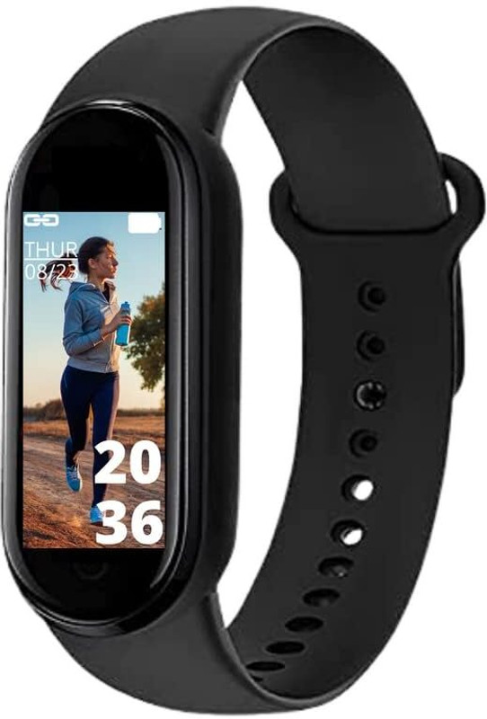 Lipzie M7 Smart Watch Fitness Band with Heart Rate Monitor(Multicolor Strap, Size : medieum)