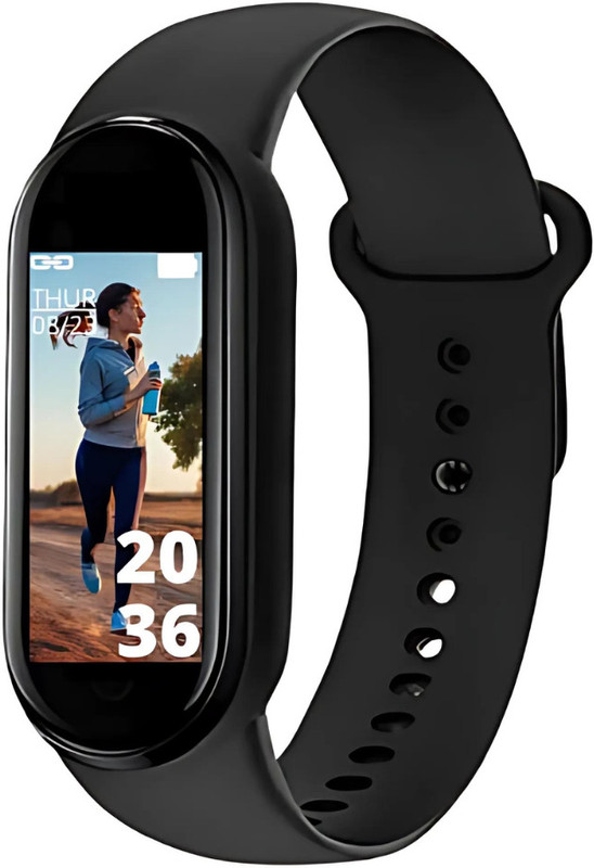 Elevea Bluetooth All-in-One Activity Tracker Fitness Band Watch - 15 Years Warranty(Black Strap, Size : Medium)