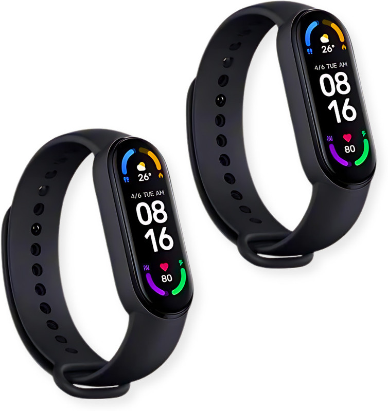 Elevea BUY 1 GET 1 3D Sports Smart Wristband with Heart Rate Monitor 15 YEARS WARRANTY(Black Strap, Size : Medium)