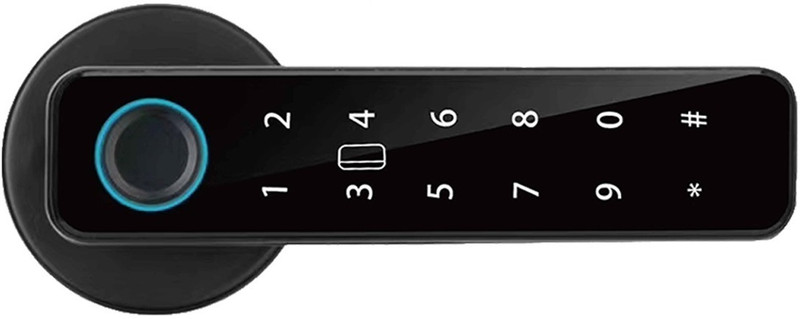 iPlug Smart Door Lock i-x7 | 4-Way Unlocking | Fingerprint | Pincode |RFID Access Card Smart Door Lock(Black)