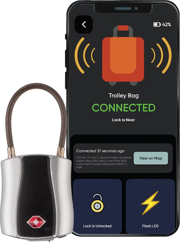 Tag8 Dolphin Smart Padlock -Silver-800024 Smart Door Lock(Grey)