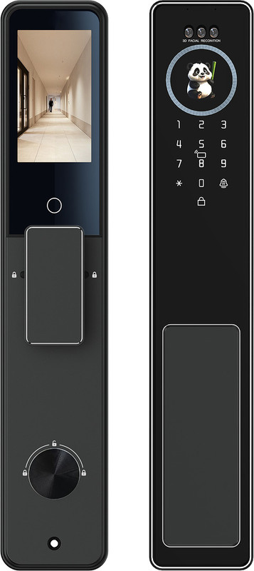 Zeswin Shield Pro 8 Ways AI Lock with Face, Palm, Fingerprint, PIN, App & Video Smart Door Lock(Black)