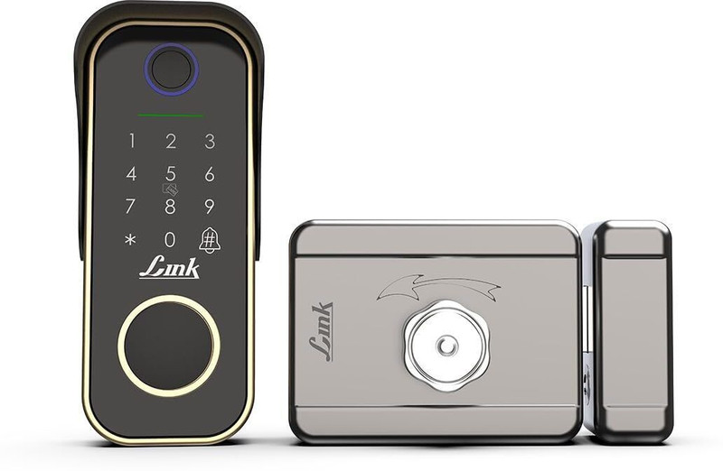 Link Smart Flexi 5-in-1 IP67 Waterproof Smart Rim Lock | Fingerprint, App, PIN, Card Smart Door Lock(Black)