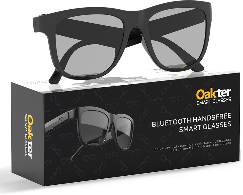 Oakter Smart Glasses Bluetooth Enabled | Hands-Free Calling, Music, Intelligent Eyewear(Black)