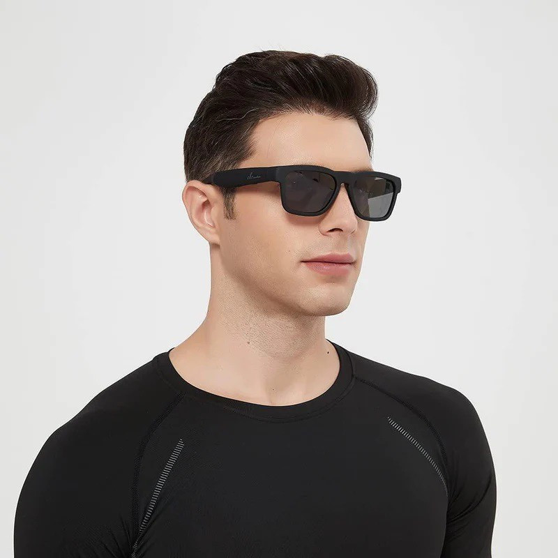 IBS IMPORTED Polarized Lenses Microphone ,Bluetooth Music,Hands Free Calls(CHARCOAL BLACK)