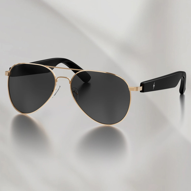 Fire-Boltt Fire-Lens Dune Smart Glasses |Bluetooth Audio |Hands-Free Calls |Voice Assistant(Jet Black)