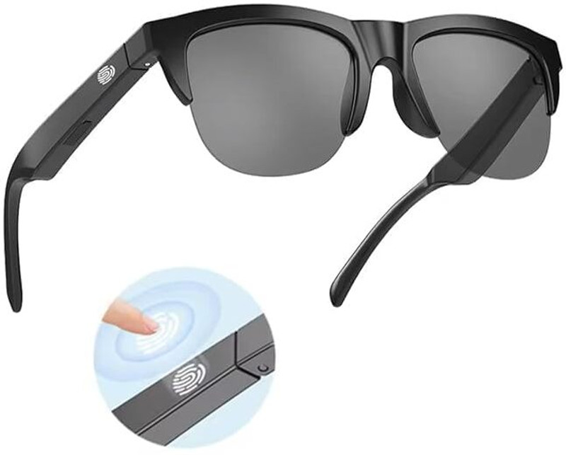 PAPLAJ ENTERPRISES Glasses Wireless Bluetooth Sunglasses Open Ear Music & Hands-Free Calling(Black)
