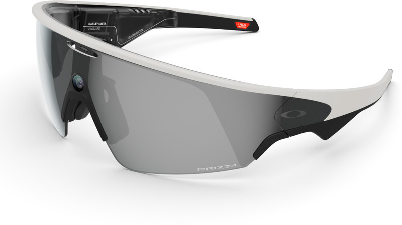 Oakley Meta Vanguard with Meta AI, Audio, Photo, Video Compatibility-Prizm Black(White,Prizm black)