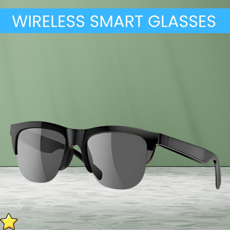 Clairbell Smart Sunglasses with Bluetooth, Hands-Free Calling, 360° Immersive AudioDE463(Black)