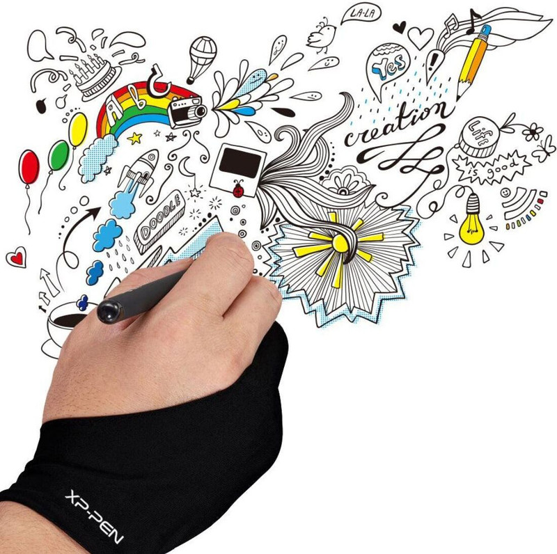 XP Pen Drawing Glove Talking Gloves(XL Black)