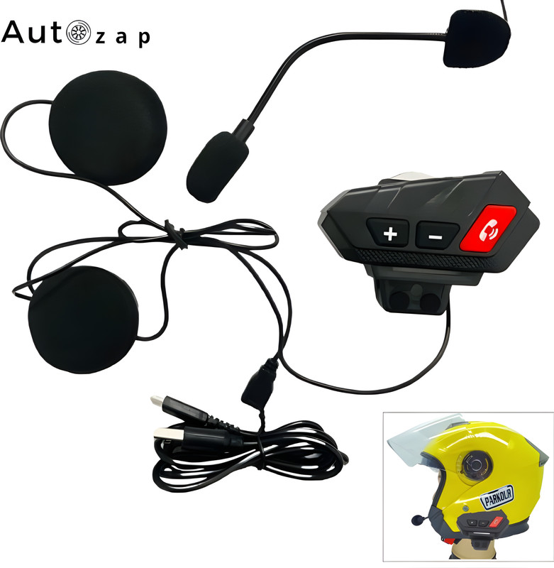 Autozap Helmet Bluetooth headset wireless Smart Headphones(Wireless)